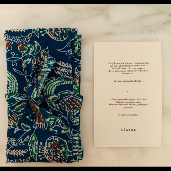 SEZANE FRANCE Scarf Bandana Handkerchief - Picture 8 of 10
